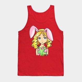 Happy Easter Bunny, Cute Face Girl Shirt Tank Top